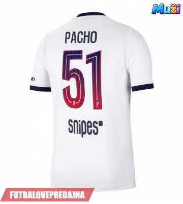 Lacne Muži Futbalové dres Paris Saint-Germain Willian Pacho #51 2026-27 Krátky Rukáv - Preč